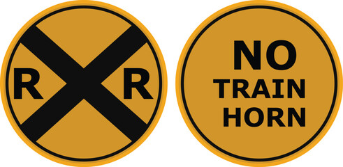 Railroad Crossing Train symbol vector