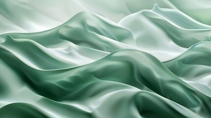 Obraz premium Illustration of a tranquil green waves texture, perfect for creating calming wallpapers.
