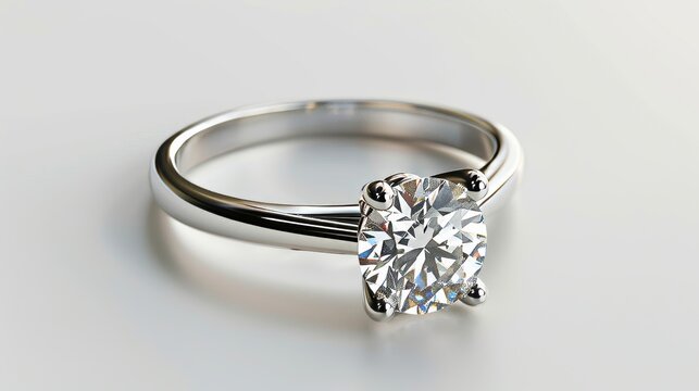 An isolated image of a diamond ring, designated as a wedding gift, complete with a clipping path for easy editing 