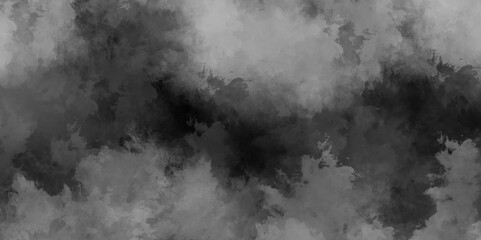 Ash in dark background with clouds, dark ash grunge texture with grainy, Light canvas for modern creative grunge design. Watercolor on deep dark paper background. Vivid textured aquarelle painted - obrazy, fototapety, plakaty