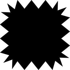 Zig zag edge square and circle shapes. Elements decoration