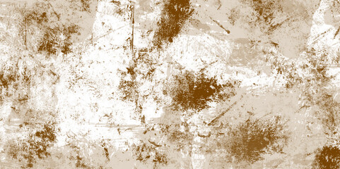 Brown in white background with clouds, dark brown grunge texture with grainy, Light canvas for modern creative grunge design. Watercolor grunge on paper background. Vivid textured aquarelle painted