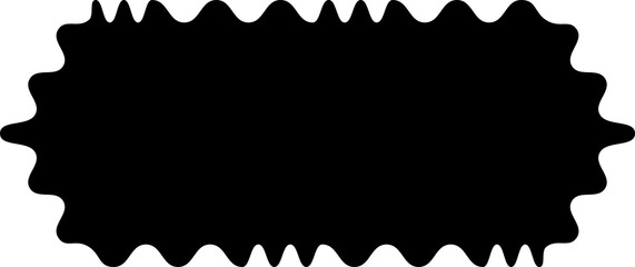 Zig zag edge square and circle shapes. Elements decoration