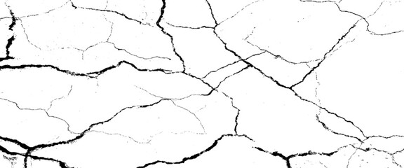 Vector grunge effect black and white drawing of cracked paint, scratch grunge urban Transparent background.