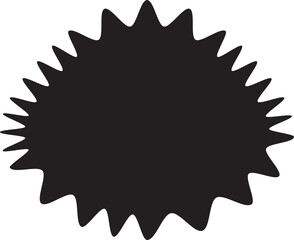 Zig zag edge square and circle shapes. Elements decoration