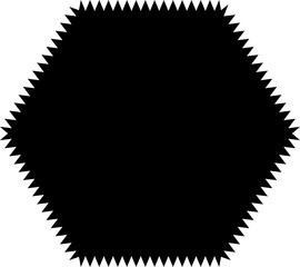 Zig zag edge square and circle shapes. Elements decoration