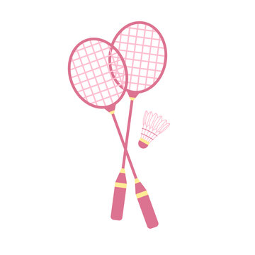 Badminton women's pink equipment set	
