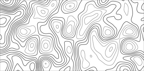 Abstract topographic contours map background. Topographic map white abstract background with contour lines. Black and white abstract background vector, Abstract topographic contours map background 