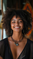 Portrait of a beautiful black woman