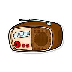 cartoon  classic radio illustration art