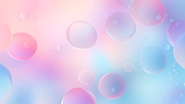 Soothing Pastel Bubble Background with Abstract Light Effects