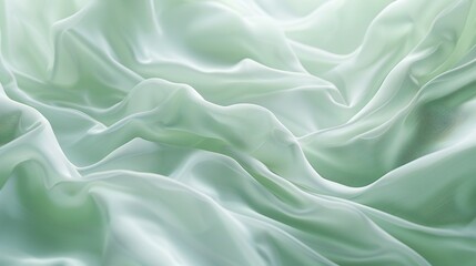 Obraz premium Soft green waves texture background, adding a serene touch to web banners.