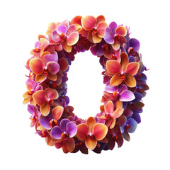 Isolated Floral Letter on a Clear PNG Canvas, Generative AI