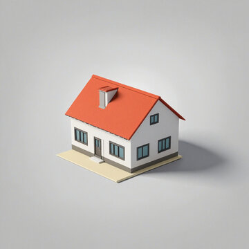 simple house illustration isolated on background vector
