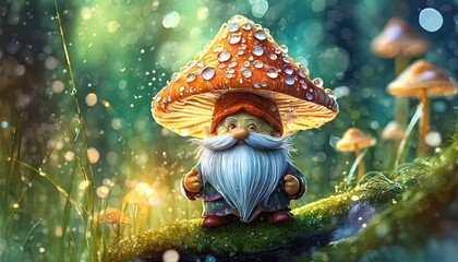 the magic mushroom - obrazy, fototapety, plakaty