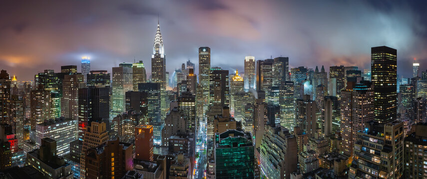 Aerial view of Manhattan, New York, United States.