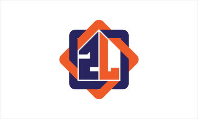 ZL real estate logo design vector template.