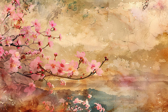Beautiful cherry blossom for background