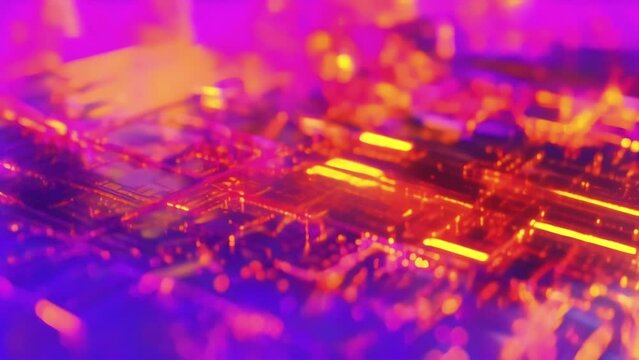 A closeup of a tiny semiconductor chip representing the microscopic size of quantum dots and how they enable the creation of thinner and more efficient screens.