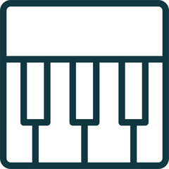 piano icon vector. symbol, sign