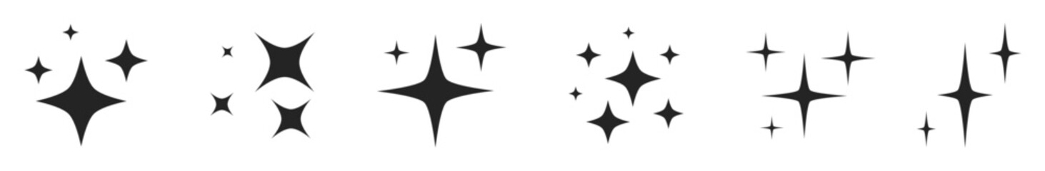 vector set of light sparkle effects