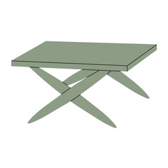 Image of a festive table on trestles, isolated vector
