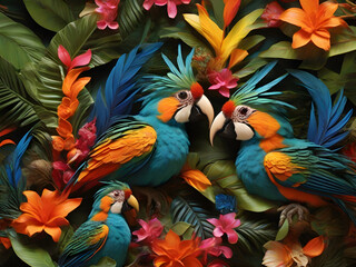 Fototapeta premium blue and yellow macaw ara ararauna