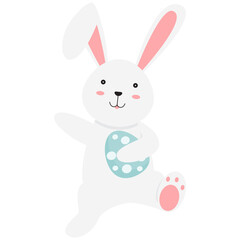 Bunny Easter Egg Illustration