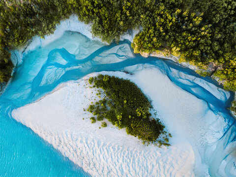 Aerial view of Willie Creek Pearl Farm, Western Australia.