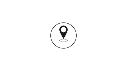 Abstract GPS location tracking marker point and location map pin illustration.