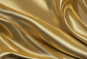 Elegant golden satin silk wave texture