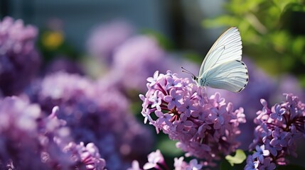 Naklejka premium butterfly on flower