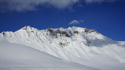 snow covered mountains in the caucasus