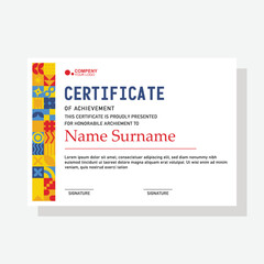 Fototapeta na wymiar modern certificate template