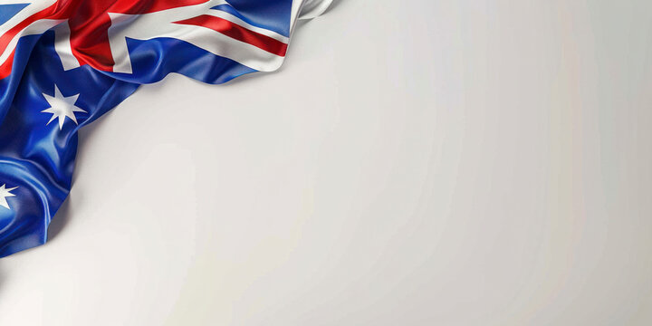 Australia - flag with copyspace for your text, white background.