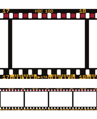 Vector illustration of photographic analog film border with barcodes - 763272777