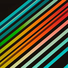 Obraz premium Retro lines, graphic and illustration for vintage poster or design. Background, artwork and banner with colour and grunge effects. Wallpaper, mockup and backdrop for creativity and trendy pop culture