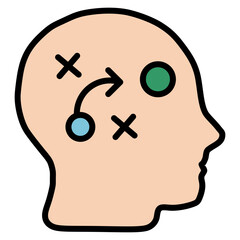 Strategic Thinking Icon Element For Design