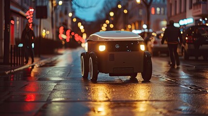Future of Urban Delivery: Autonomous Robot Navigating City Streets