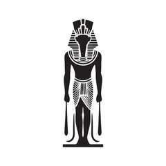 Hatshepsut Silhouette Ensemble - Illuminating the Legacy of Egypt's Trailblazing Queen with Hatshepsut Illustration - Minimallest Hatshepsut Vector - Egyptian Silhouette
