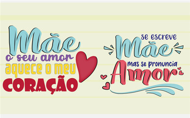 Set of phrases for Mother's Day in Brazilian Portuguese