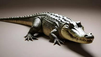 Poster Im Rahmen A Crocodile With Its Body Sleek And Streamlined Upscaled 2 © Tehreem