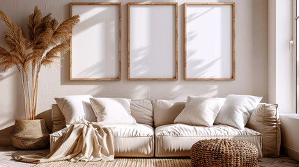 Farmhouse fresh: frame mockup tips for living room decor