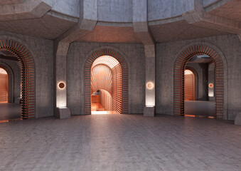 Fototapeta premium 3D Rendering Time Tunnels