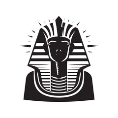 Enigmatic Menkaure Pharaoh Set of Silhouette - Unveiling the Mysteries of Ancient Egypt with Menkaure Illustration - Minimallest Menkaure Vector
