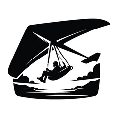 Hang Glider Soaring Above the Coastline - obrazy, fototapety, plakaty