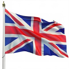 United Kingdom Flag Clipart in the Style of Vintage Illustration