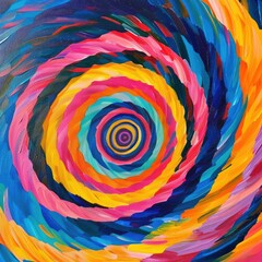 Fototapeta na wymiar A swirling vortex of vibrant colors blending into a hypnotic pattern,