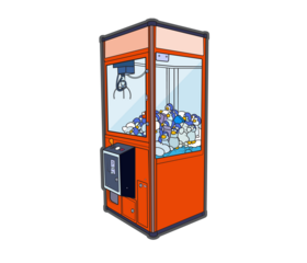 Isolated vector claw machine game 