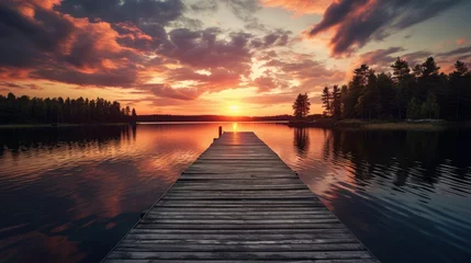 Poster sunset on the lake © faiz